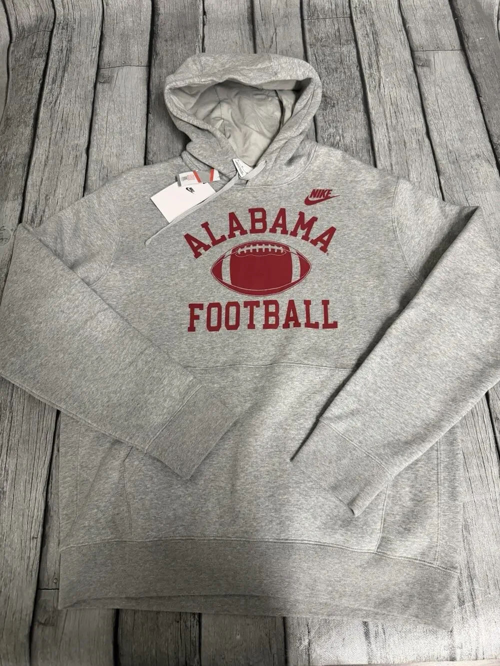 NWT Men’s Nike Alabama Crimson Tide Legacy Football Icon Hoodie Sz Medium Grey